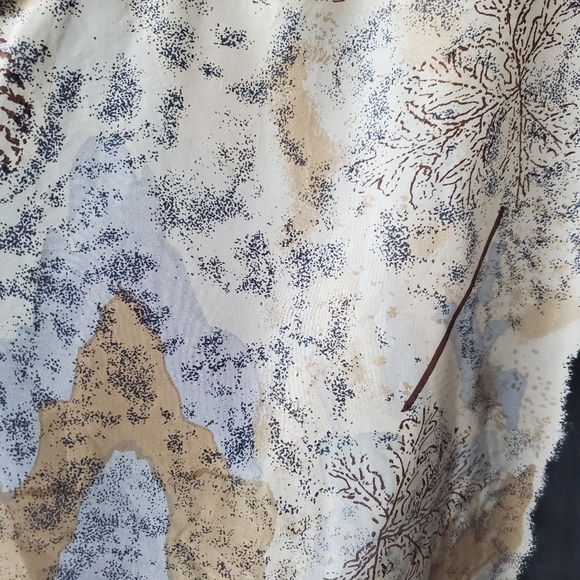 Vintage Abstract Print Silk Shirt - Picture 5 of 8